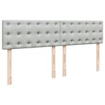 VidaXL Cadre de lit ottoman avec matelas gris clair 180x200 cm velours