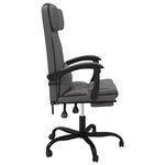 Chaise fauteuil siège pivotante de inclinable de bureau informatique étude similicuir gris 02_0024247