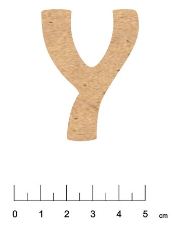 Alphabet en bois MDF adhésif 5 cm Lettre Y