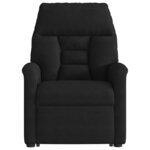vidaXL Fauteuil inclinable de massage noir tissu microfibre