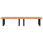 vidaXL Étagère de vasque murale acier et bois massif de hêtre