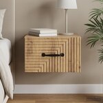 vidaXL Cabinet de chevet mural Chêne artisanal 34 5 x 33 x 20 cm