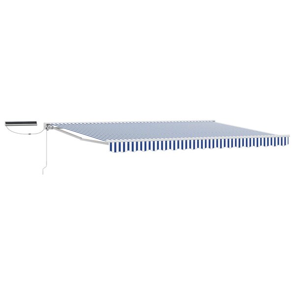 vidaXL Auvent rétractable électrique Bleu et Blanc 4 5 × 3 m