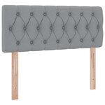 vidaXL Lit avec des lumières à LED Gris clair 120 x 200 cm tissu