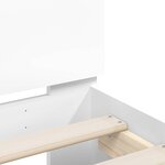 vidaXL Cadre de lit avec bandes LED Blanc Bois d'ingénierie