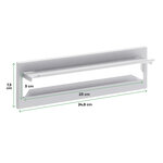 Entrée de boîte aux lettres en acier pour porte  mur  C-603  23 x 3 cm  Blanc