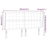 vidaXL Tête de lit avec oreilles Blanc 183x23x118/128 cm Similicuir
