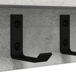 vidaXL Porte-manteau mural avec étagère Gris béton 40 x 10.5 x 10.5 cm