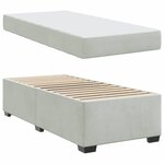 vidaXL Cadre de lit avec matelas Gris clair 100 x 200 cm Velours
