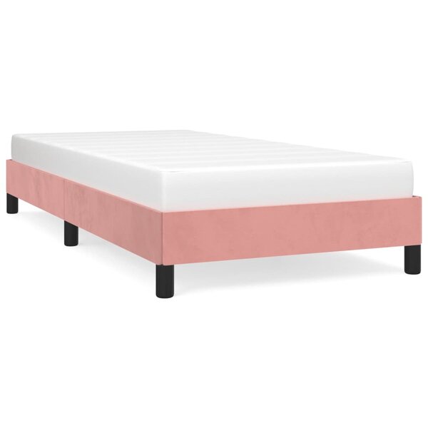 vidaXL Cadre de lit sans matelas rose 100x200 cm velours