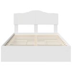 vidaXL Lit de Rangement Blanc 120 x 190 cm Bois d'ingénierie