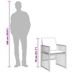 vidaXL Ensemble à manger de jardin et coussins 11 Pièces beige poly rotin