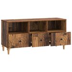 vidaXL Meuble TV Bois ancien 102 x 34 5 x 50 cm Bois d’ingénierie