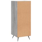 vidaXL Buffet Sonoma gris 34 5x34x90 cm Bois d'ingénierie