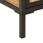 vidaXL Armoire de salle de bain 40x27x90cm bois massif manguier et fer