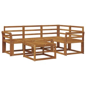 vidaXL Ensemble de canapés d'extérieur 5 Pièces Naturel
