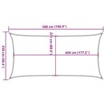 vidaXL Voile d'ombrage 160 g/m² Rouge 2 5x5 m PEHD