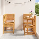Ensemble de jardin 5 pièces en bois d'acacia