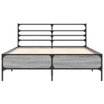 vidaXL Cadre de lit sans matelas sonoma gris 135x190 cm