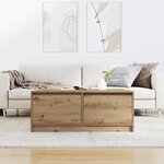 vidaXL Table basse avec tiroirs chêne artisanal 100x100x40 cm