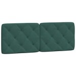 vidaXL Cadre de lit avec tête de lit Vert foncé 140x200 cm Velours
