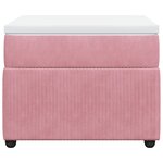vidaXL Sommier à lattes de lit avec matelas Rose 90x190 cm Velours