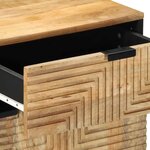 vidaXL Table de chevet marron 50x33x60 cm bois de manguier massif