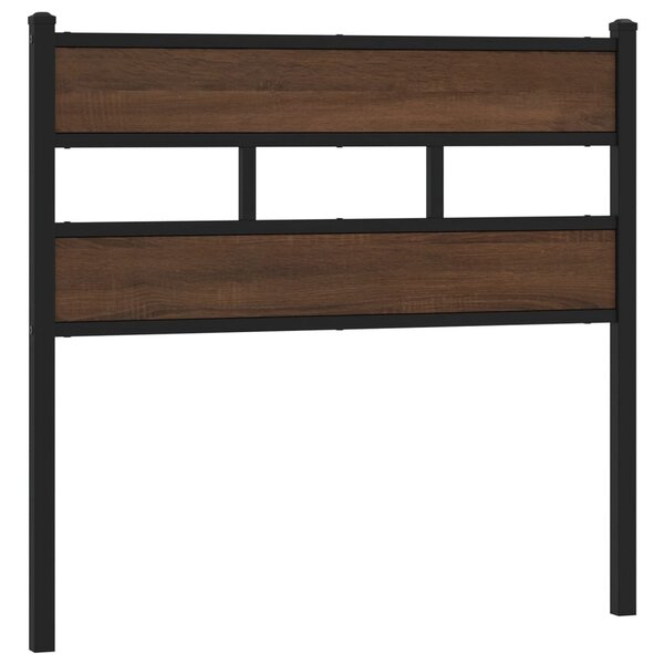 vidaXL Tête de lit chêne marron 107 cm acier et bois d'ingénierie