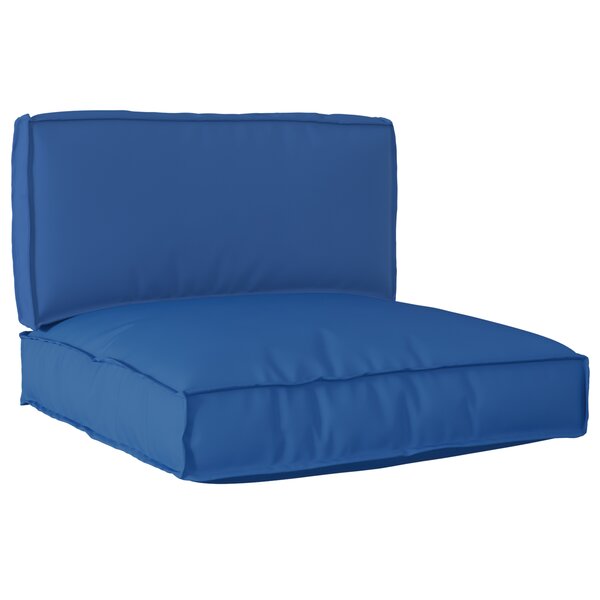 vidaXL Set de coussins de palette 2 Pièces Bleu royal 80 x 80 x 12 cm