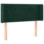 vidaXL Tête de lit à LED Vert foncé 103x16x78/88 cm Velours