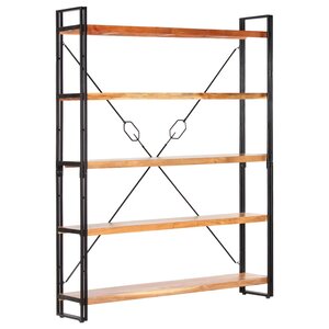 vidaXL Bibliothèque à 5 niveaux 140x30x180 cm Bois d'acacia solide