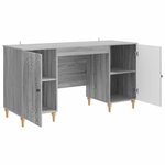 vidaXL Bureau Sonoma gris 142 5 x 50 x 75 cm Bois d'ingénierie