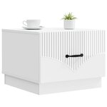 vidaXL Table basse Blanc brillant 49 x 50 x 37 cm Bois d'ingénierie