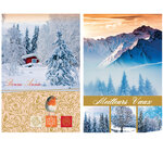 Lot de 10 cartes et enveloppes UNICEF - Nature en hiver