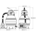 vidaXL Pompes à filtre à sable 2 Pièces 400 W 11000 l/h