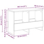 vidaXL Étagère à magazines Gris Sonoma 68 5 x 30 x 45 cm