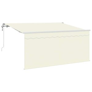 vidaXL Auvent Rétractable Crème 300 x 200 cm Polyester et Aluminium