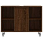 vidaXL Armoire salle de bain chêne marron 80x33x60cm bois d'ingénierie