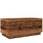 vidaXL Table basse avec lumières LED vieux bois 90x50x40 cm
