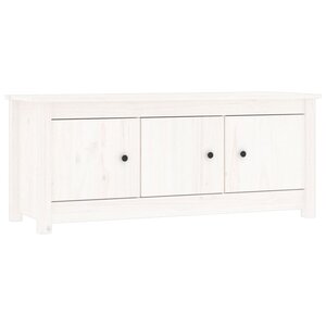 vidaXL Armoire à chaussures Blanc 110x38x45 5 cm Bois de pin massif