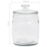 vidaXL Pots de conservation en verre avec couvercle 2 Pièces 2000 ml