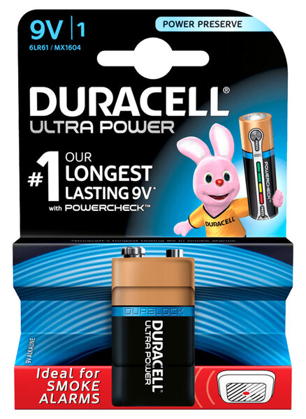 Duracell Ultra Power pile 9V alcaline (lot de 3)