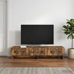 vidaXL Meuble TV Chêne fumé 147 x 34 5 x 30 cm Bois d'ingénierie