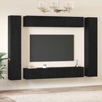 vidaXL Ensemble meuble TV 10 Pièces Chêne noir Bois d'ingénierie