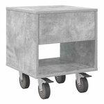 vidaXL Table de chevet 2 Pièces Gris béton 40 5 x 40 x 48 cm