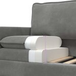 vidaXL Ensemble de Canapés 2 Pièces Gris foncé Velours