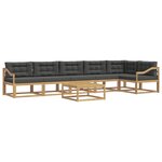 vidaXL Ensemble de canapés d'extérieur 7 pc Blanc et anthracite