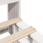 vidaXL Lit bibliothèque sans matelas blanc 120x200 cm bois massif
