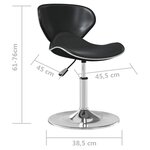 vidaXL Tabouret de bar Noir Similicuir