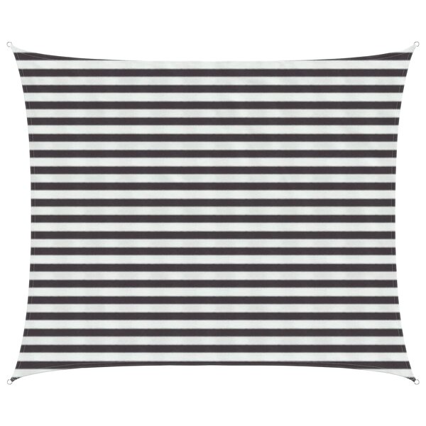 vidaXL Voile d'ombre 2 5 x 4 m HDPE Rectangulaire Anthracite et blanc